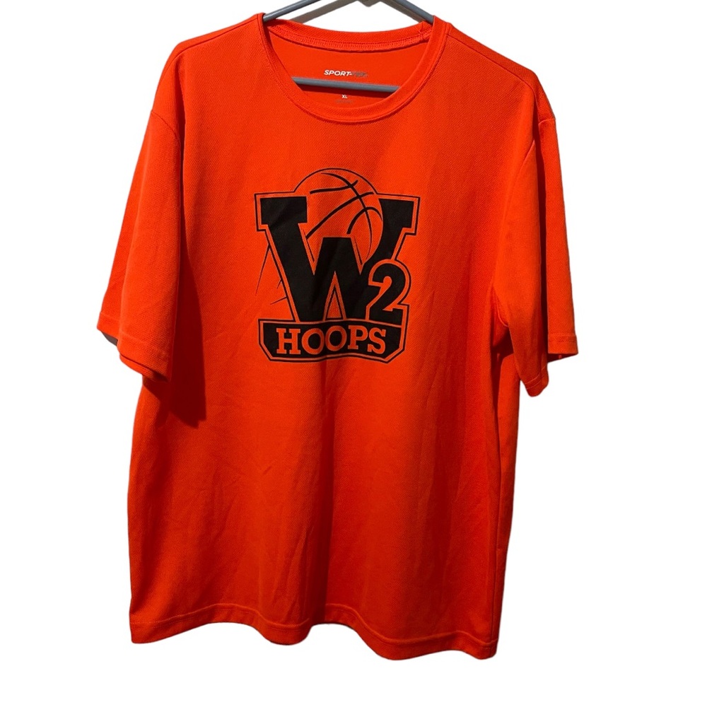 Sport-Tek Shirt Men XL Orange Hoops Basketball Lightweight‎ Athletic Sports Tee